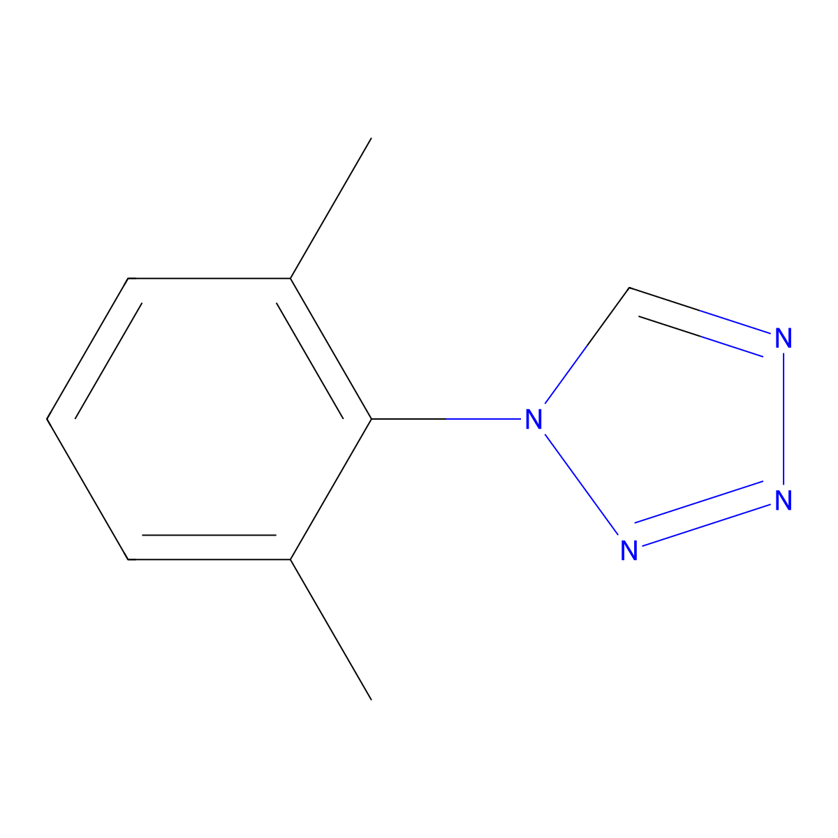 1-(2,6-dimethylphenyl)-1H-tetrazole molecular structure, CAS 543694-96-8
