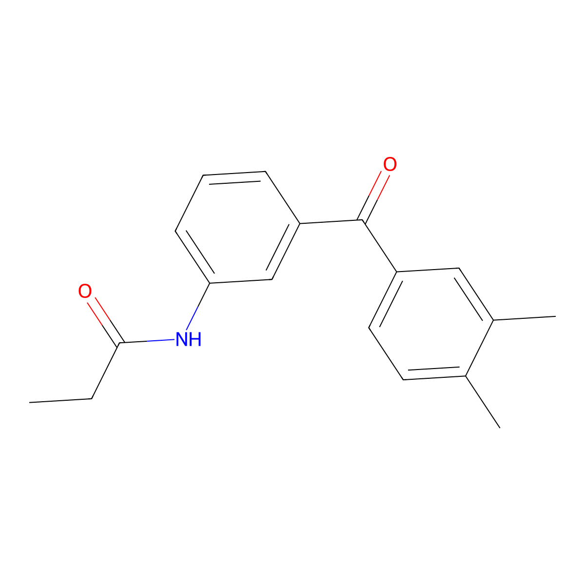 N-[3-(3,4-dimethylbenzoyl)phenyl]propanamide molecular structure, CAS 543695-01-8