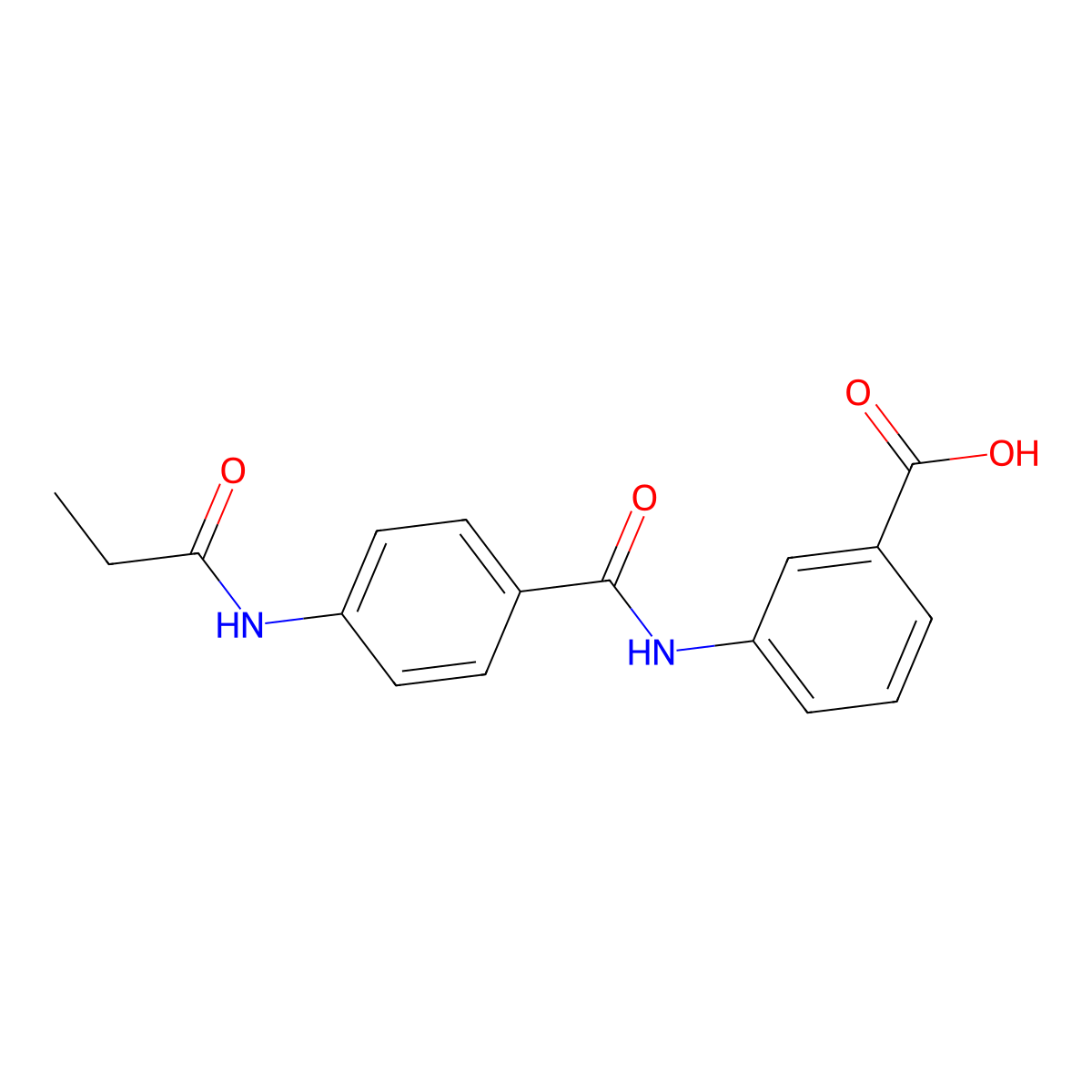 3-({[4-(Propanoylamino)phenyl]carbonyl}amino)benzoic acid molecular structure, CAS 543695-22-3