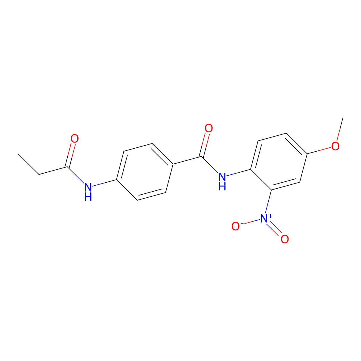 N-(4-methoxy-2-nitrophenyl)-4-(propanoylamino)benzamide molecular structure, CAS 543695-26-7