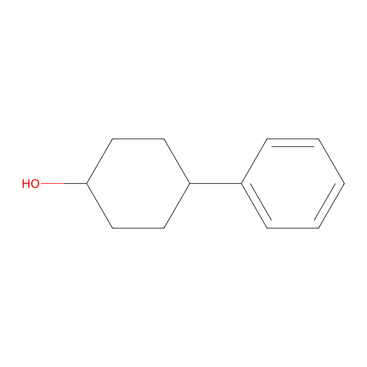 4-Phenylcyclohexanol molecular structure, CAS 5437-46-7