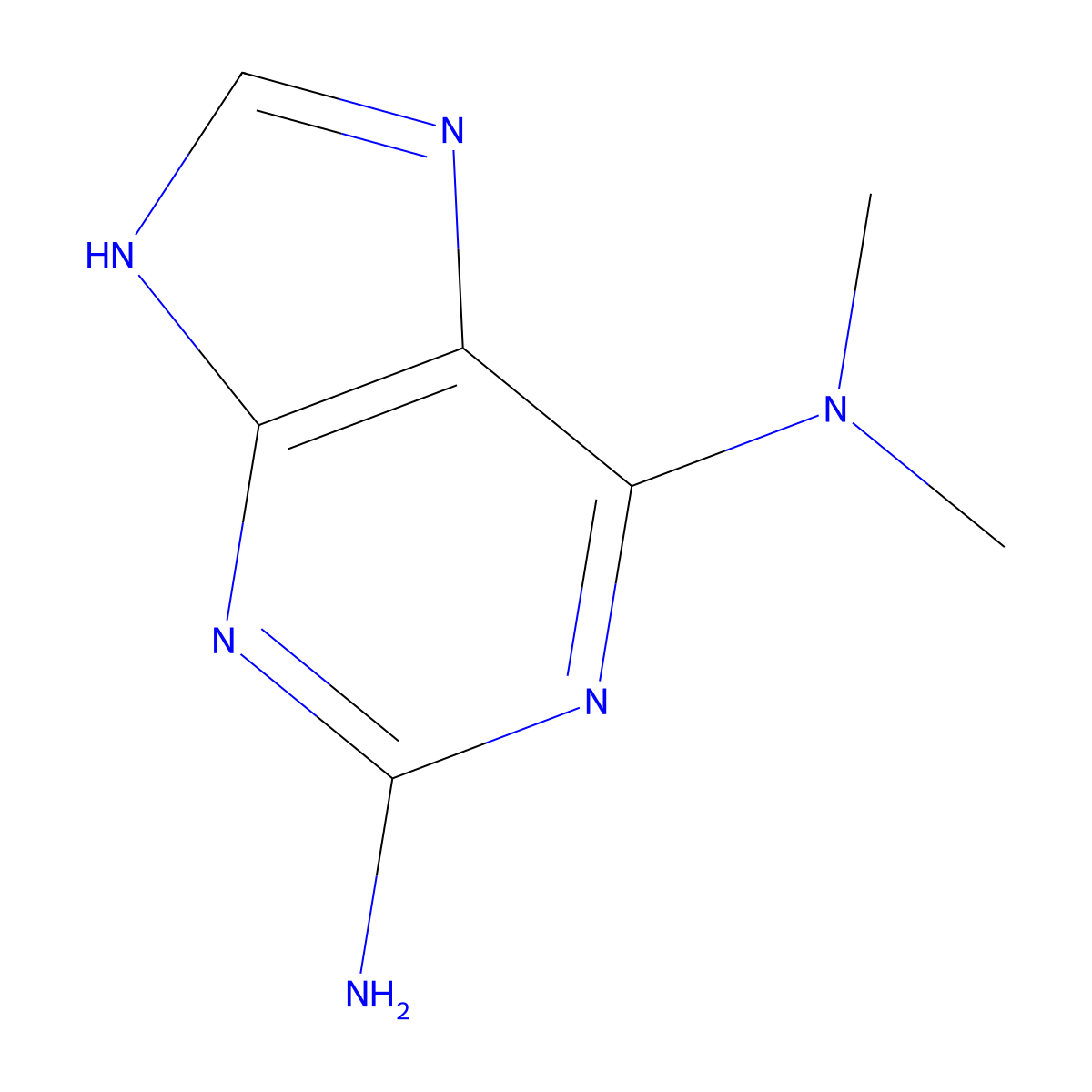 N6,N6-Dimethyl-9H-purine-2,6-diamine molecular structure, CAS 5437-49-0