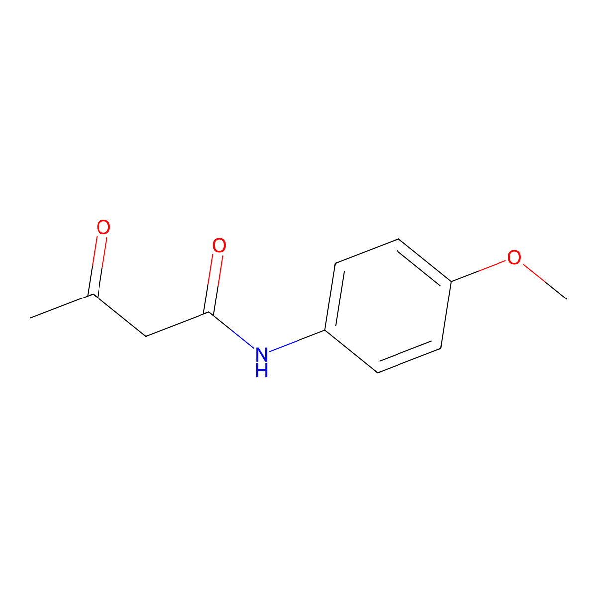 4'-Methoxyacetoacetanilide molecular structure, CAS 5437-98-9