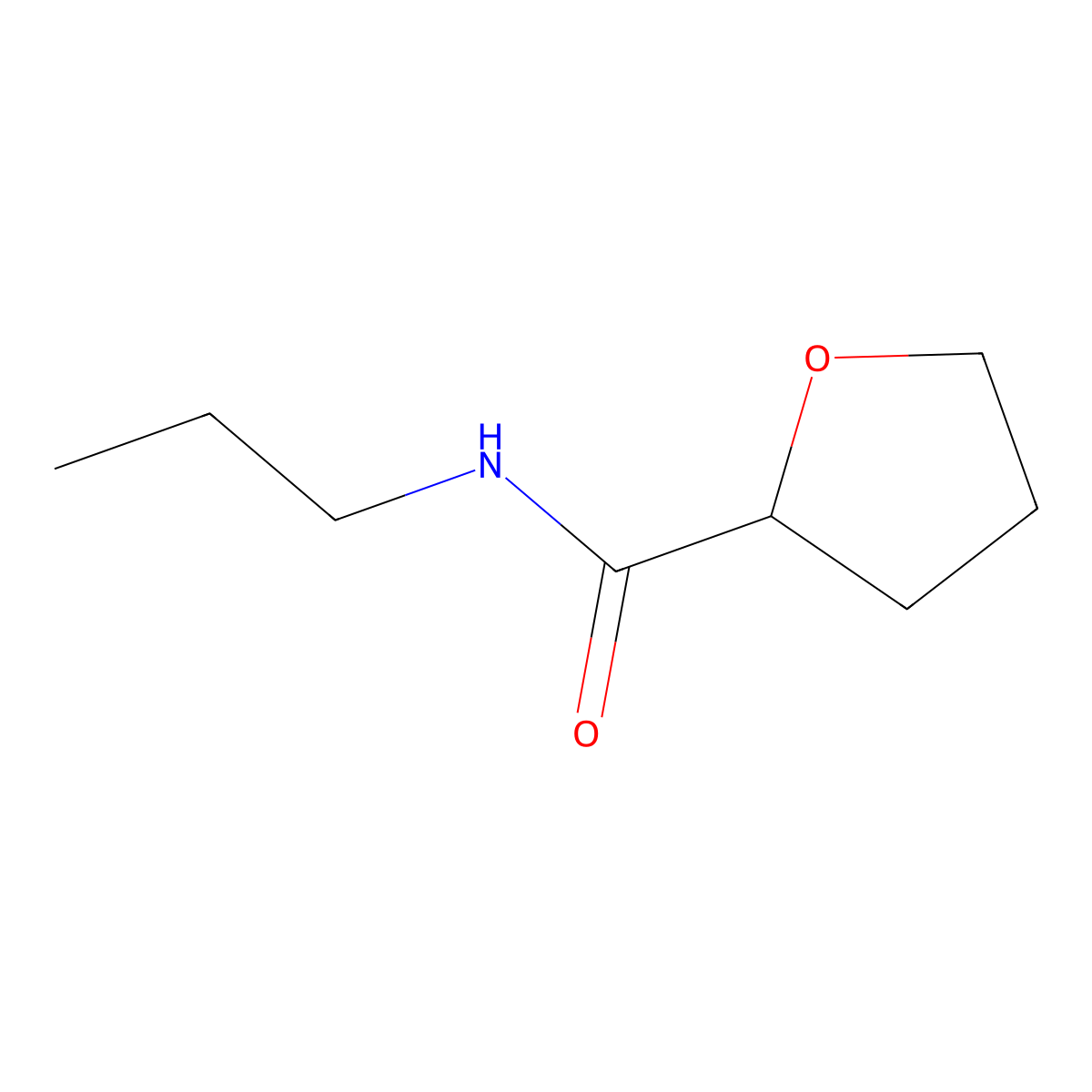 N-Propyltetrahydrofuran-2-carboxamide molecular structure, CAS 543702-68-7
