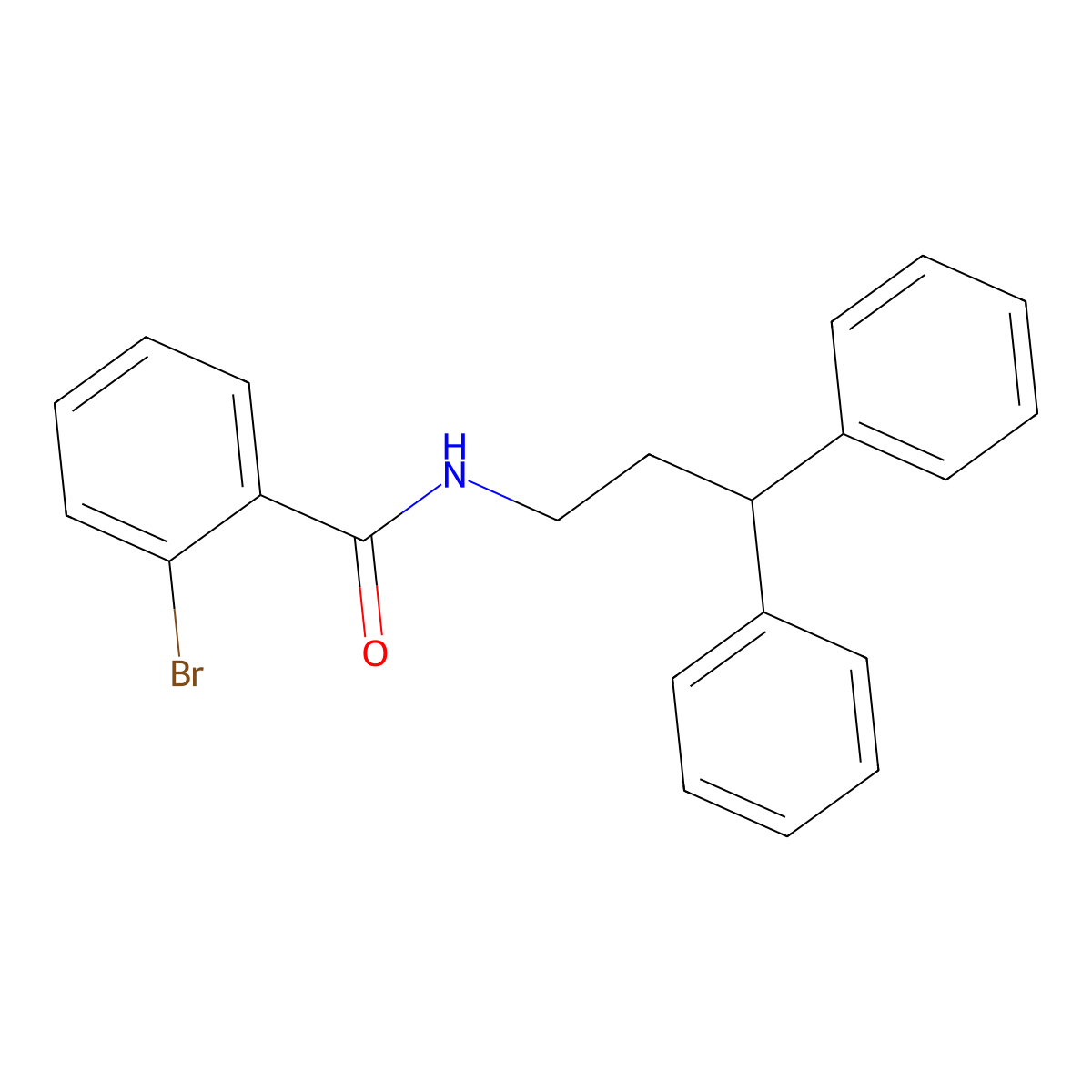 2-bromo-N-(3,3-diphenylpropyl)benzamide molecular structure, CAS 543702-72-3