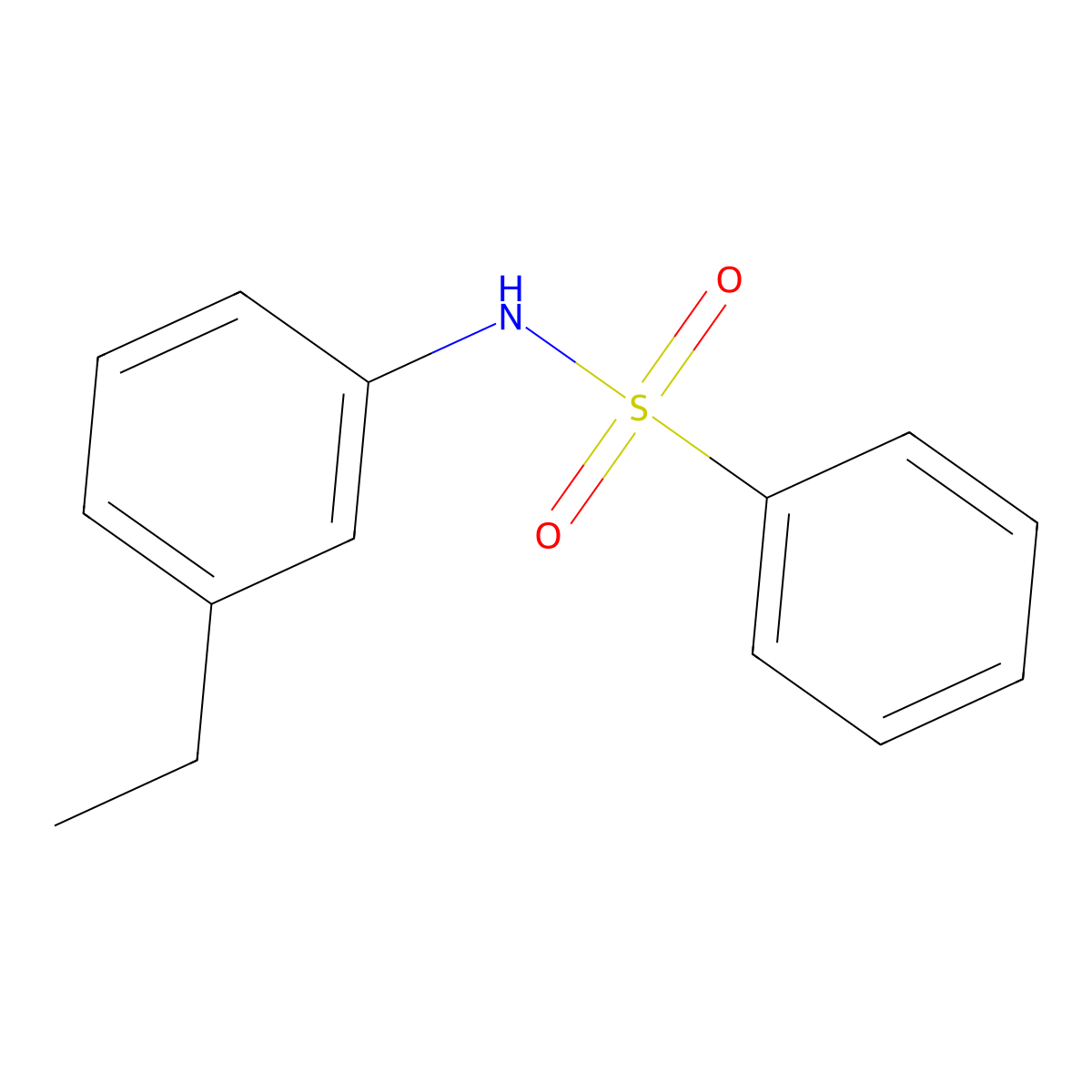 N-(3-ethylphenyl)benzenesulfonamide molecular structure, CAS 543703-96-4