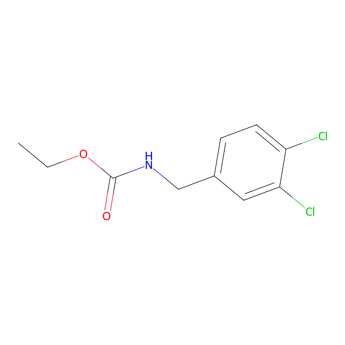 Ethyl (3,4-dichlorobenzyl)carbamate molecular structure, CAS 543705-36-8