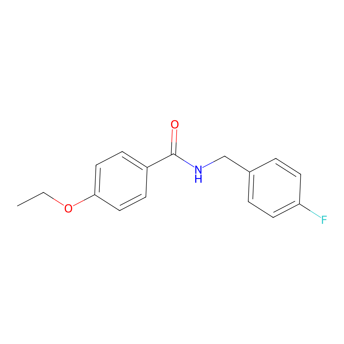 4-ethoxy-N-[(4-fluorophenyl)methyl]benzamide molecular structure, CAS 543705-57-3