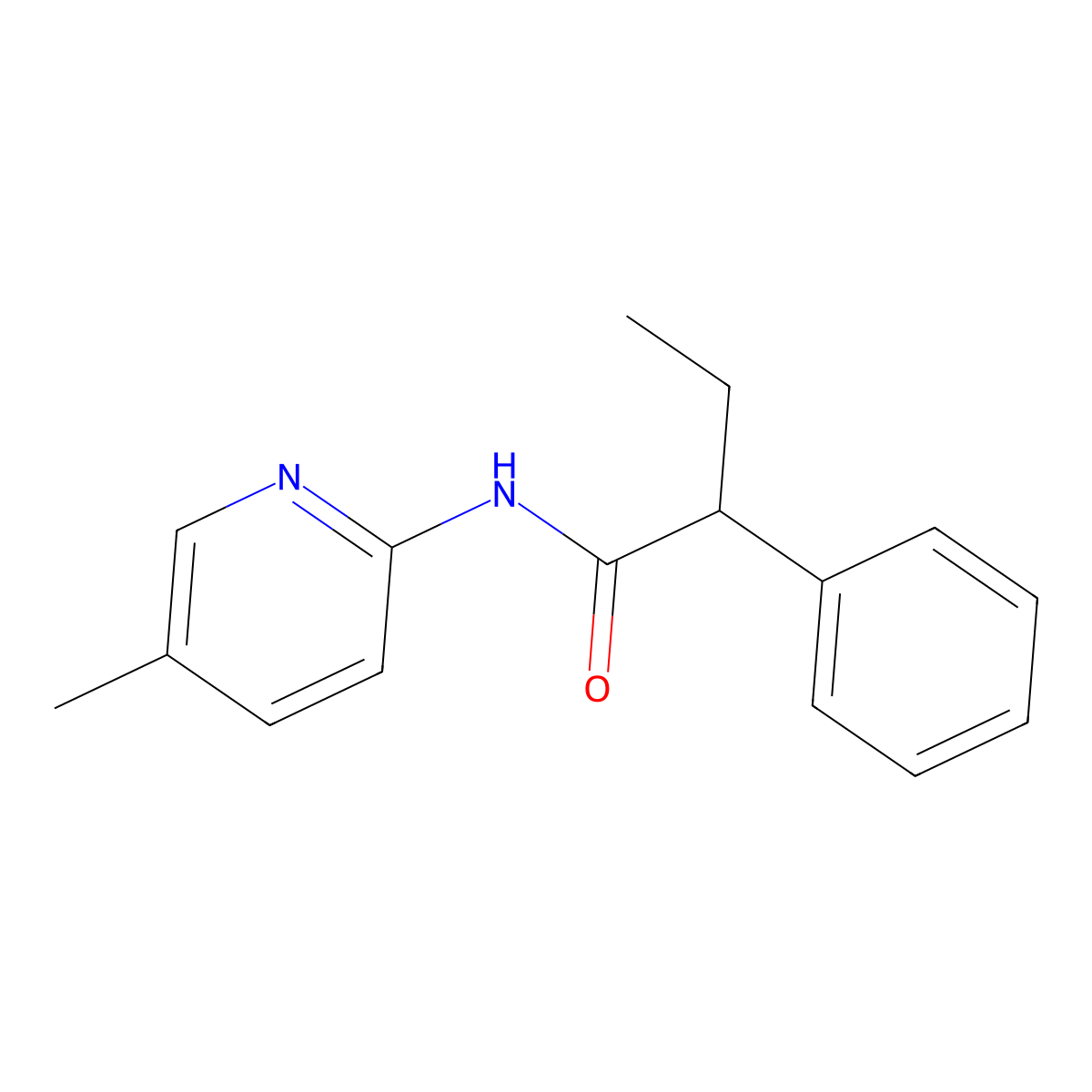 N-(5-methylpyridin-2-yl)-2-phenylbutanamide molecular structure, CAS 543705-81-3