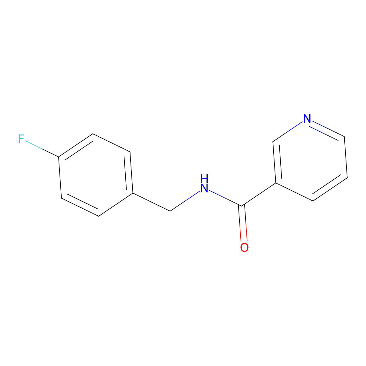 N-(4-fluorobenzyl)nicotinamide molecular structure, CAS 543705-90-4