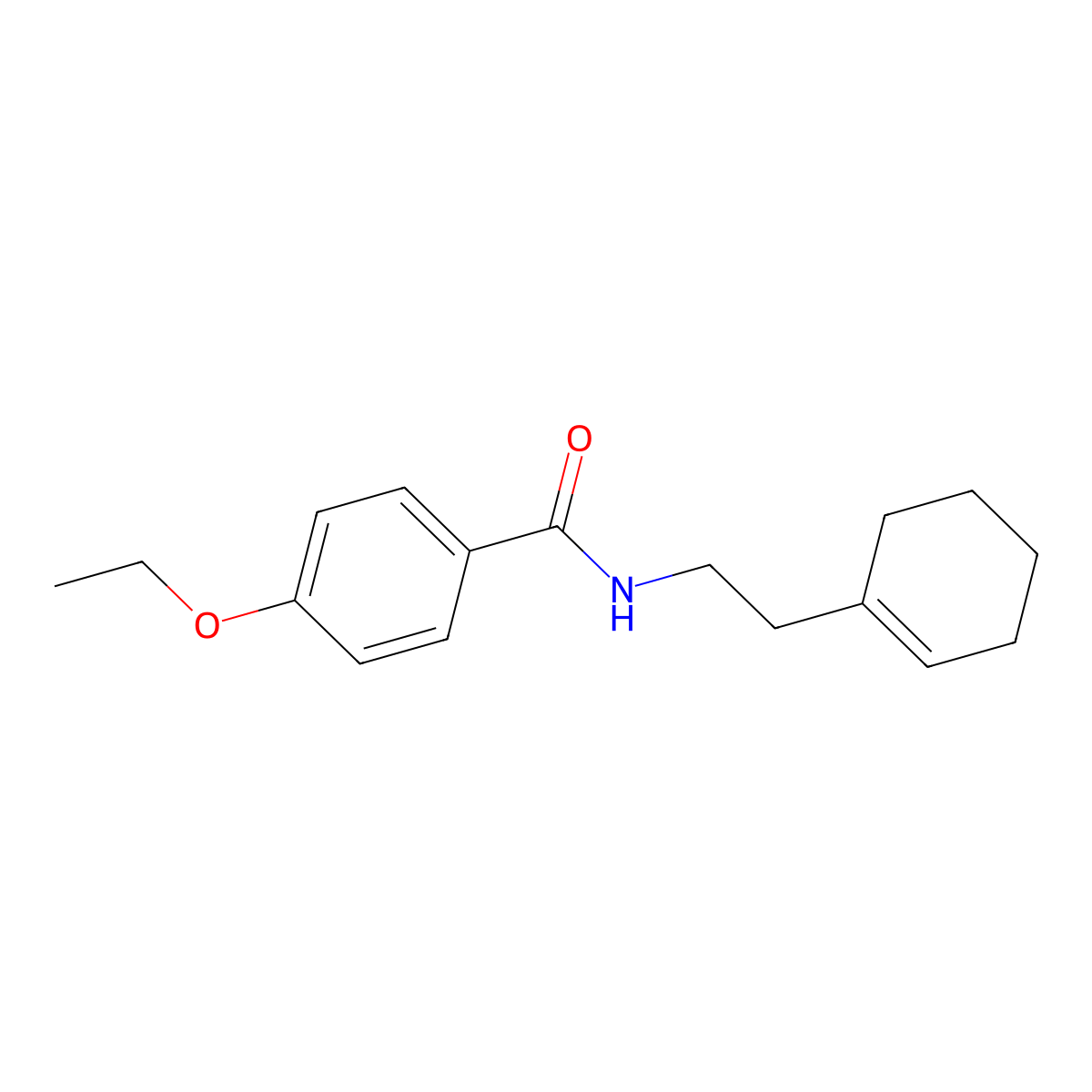 N-[2-(cyclohexen-1-yl)ethyl]-4-ethoxybenzamide molecular structure, CAS 543706-24-7
