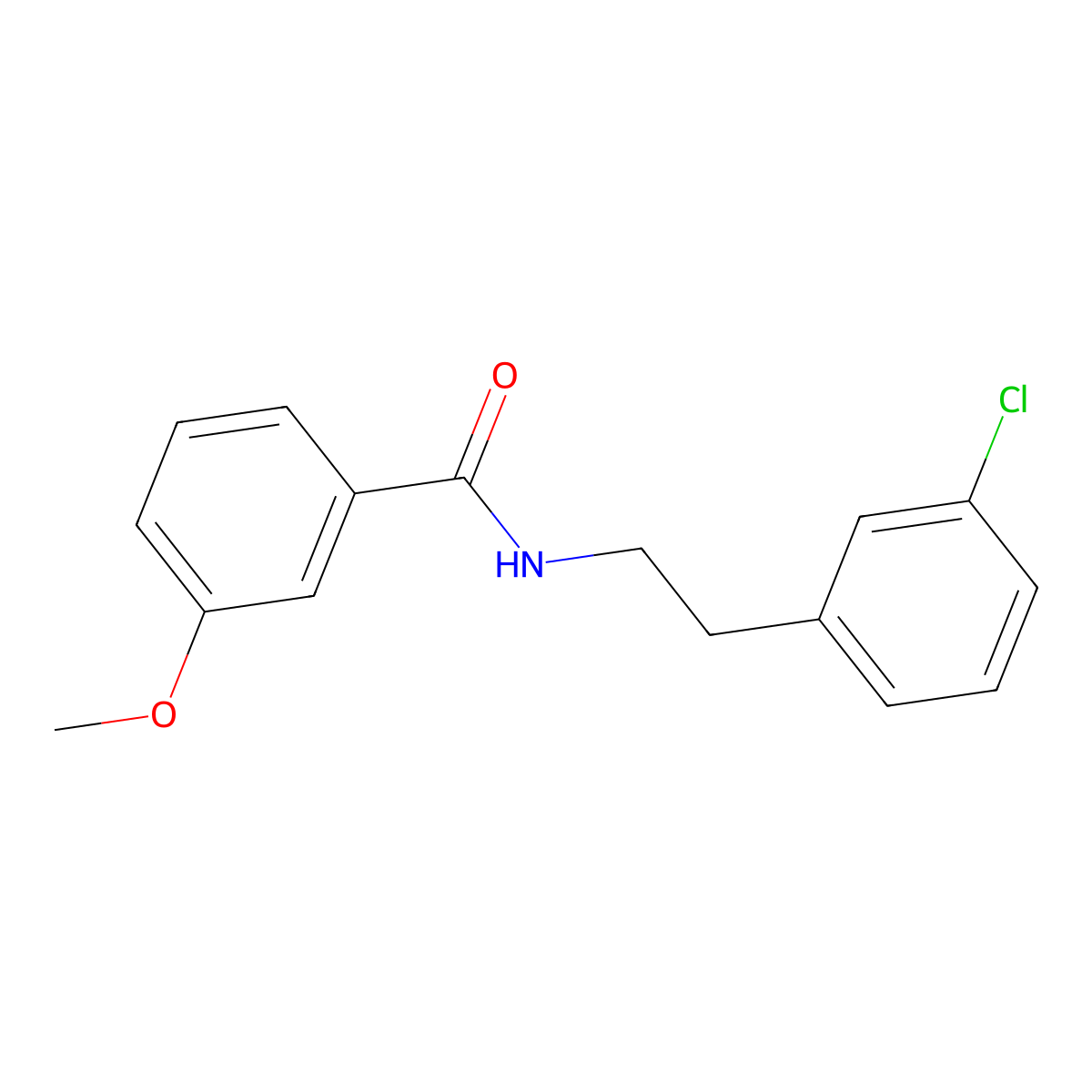 N-[2-(3-chlorophenyl)ethyl]-3-methoxybenzamide molecular structure, CAS 543706-36-1