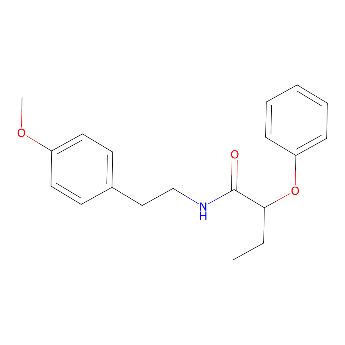 N-[2-(4-methoxyphenyl)ethyl]-2-phenoxybutanamide molecular structure, CAS 543706-82-7