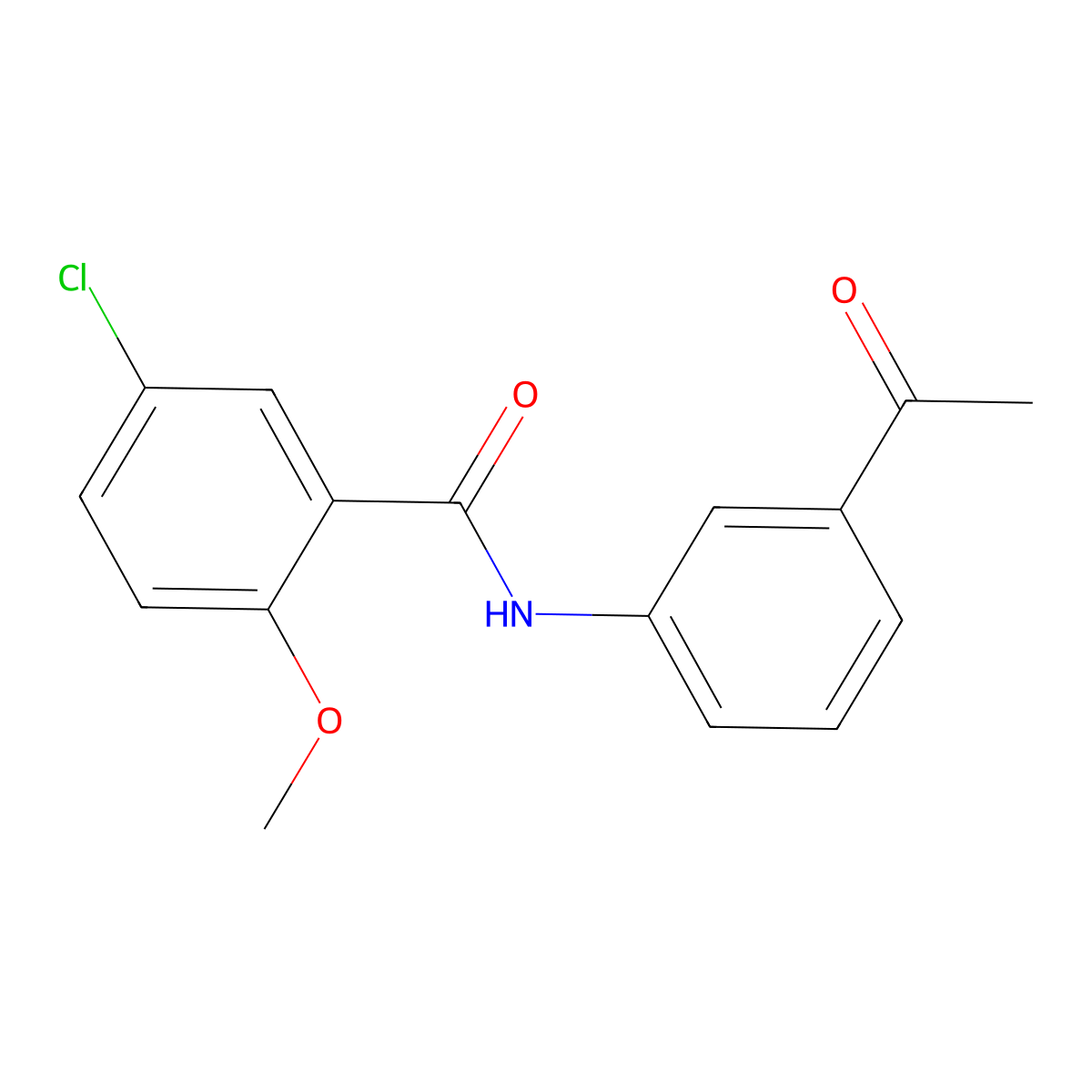N-(3-acetylphenyl)-5-chloro-2-methoxybenzamide molecular structure, CAS 543708-02-7