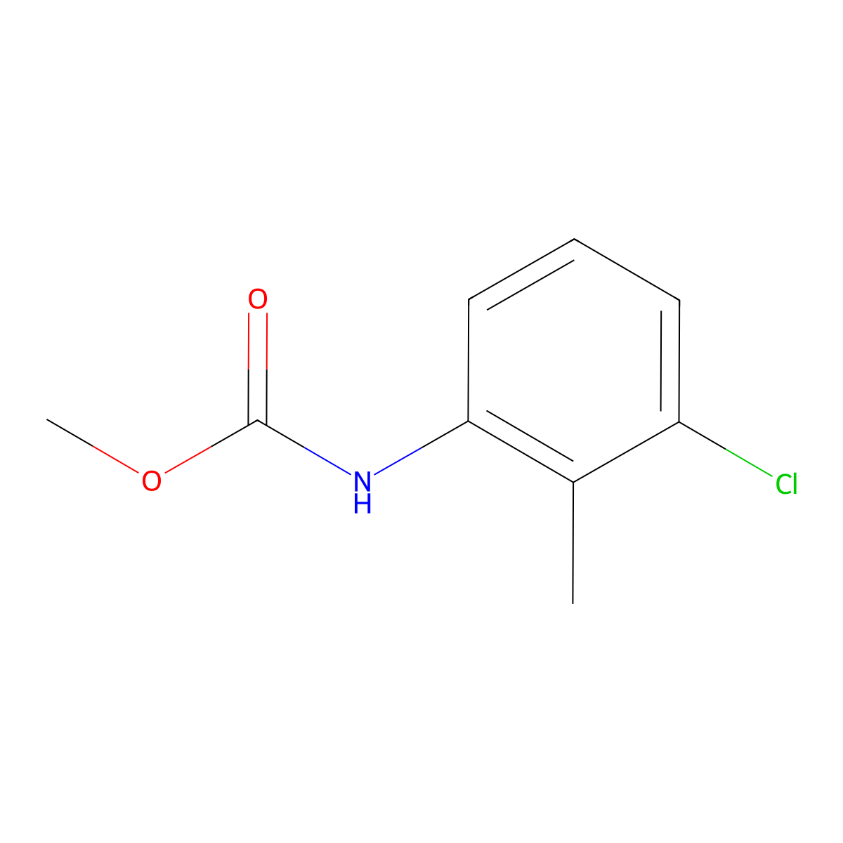 Methyl (3-chloro-2-methylphenyl)carbamate molecular structure, CAS 543709-08-6