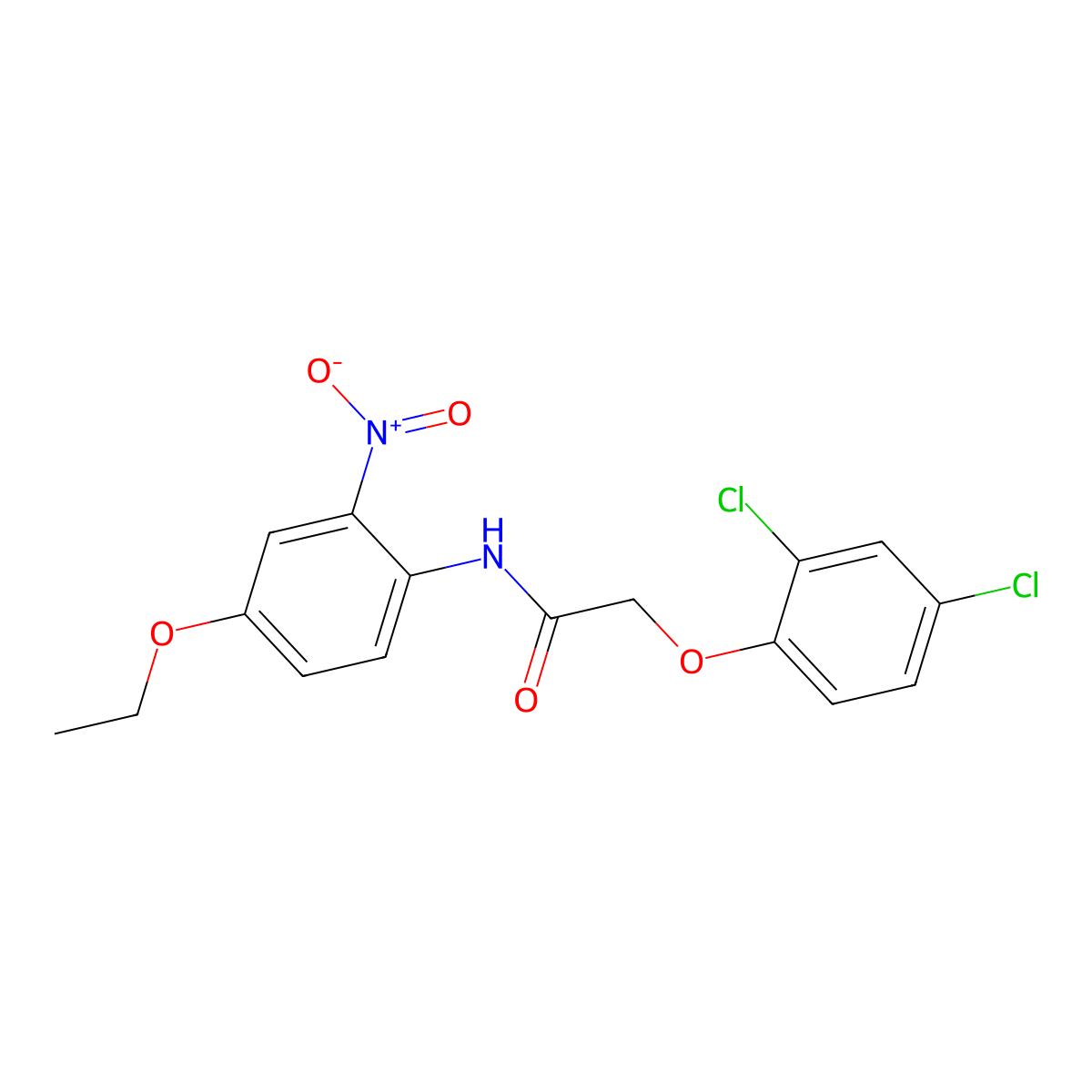 2-(2,4-dichlorophenoxy)-N-(4-ethoxy-2-nitrophenyl)acetamide molecular structure, CAS 543709-36-0