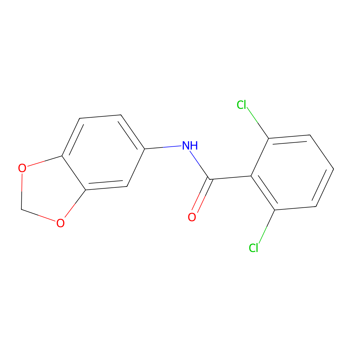 N-(1,3-benzodioxol-5-yl)-2,6-dichlorobenzamide molecular structure, CAS 543709-46-2
