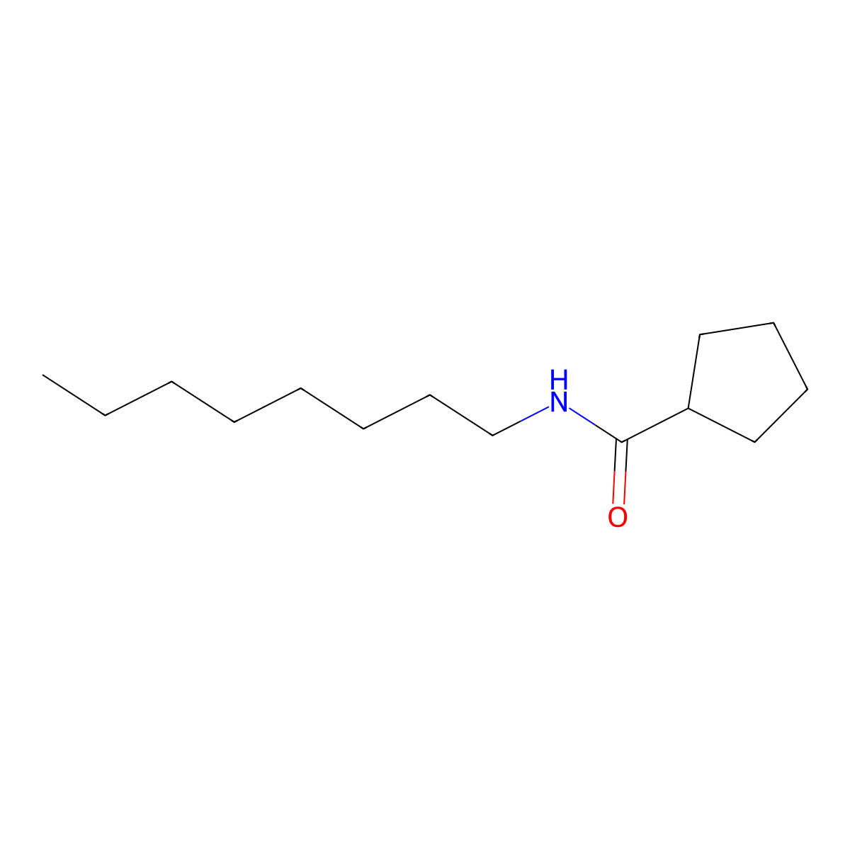 N-octylcyclopentanecarboxamide molecular structure, CAS 543709-88-2