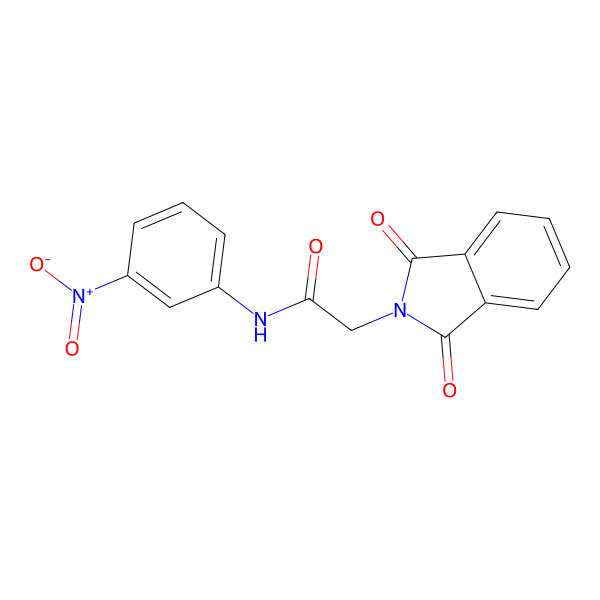 2-(1,3-dioxo-2-isoindolyl)-N-(3-nitrophenyl)acetamide molecular structure, CAS 54371-59-4