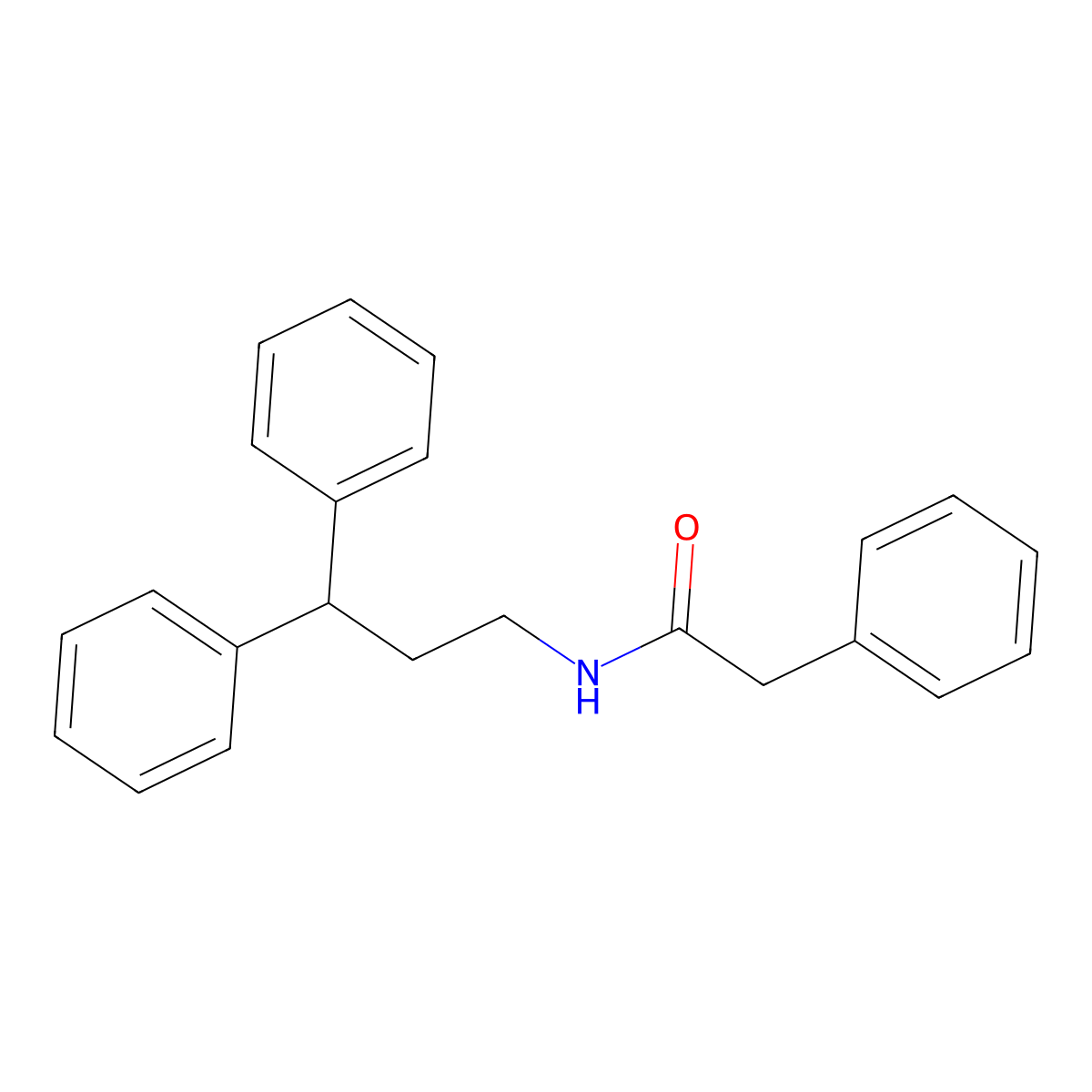 N-(3,3-diphenylpropyl)-2-phenylacetamide molecular structure, CAS 543711-37-1