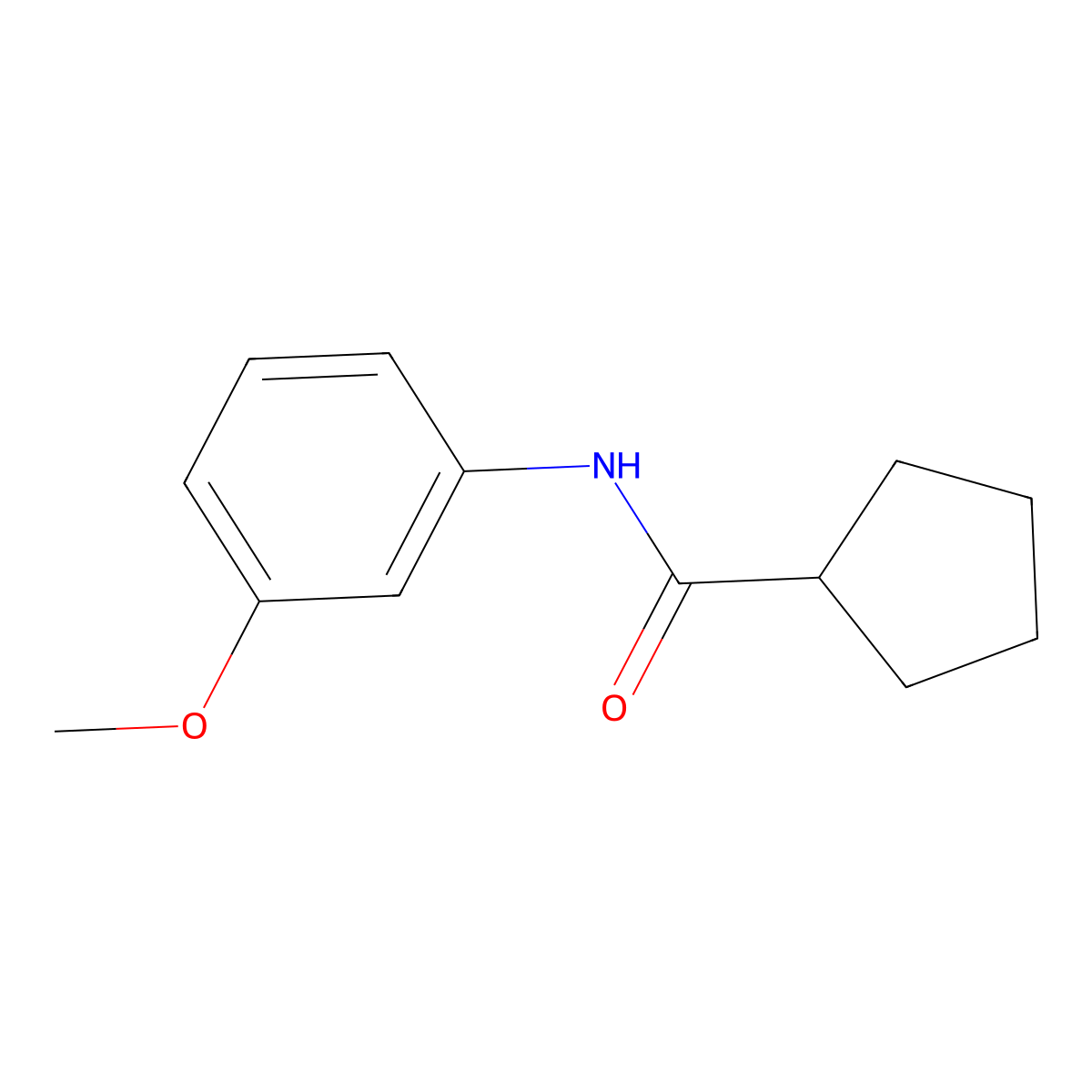 N-(3-methoxyphenyl)cyclopentanecarboxamide molecular structure, CAS 543711-85-9