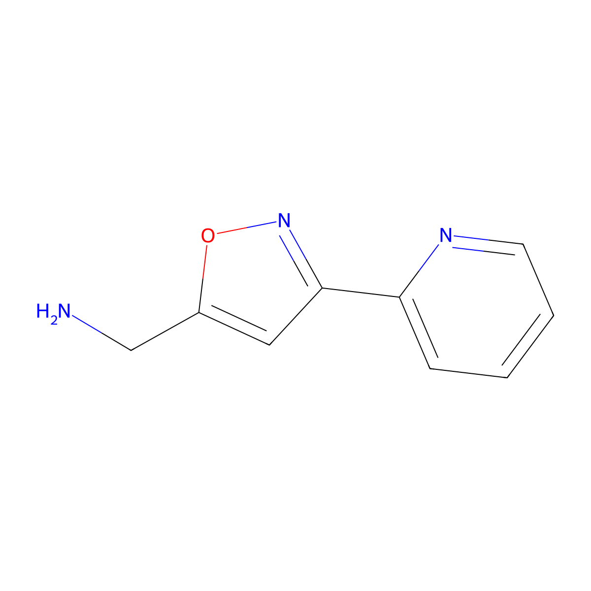 1-(3-Pyridin-2-ylisoxazol-5-yl)methanamine molecular structure, CAS 543713-45-7