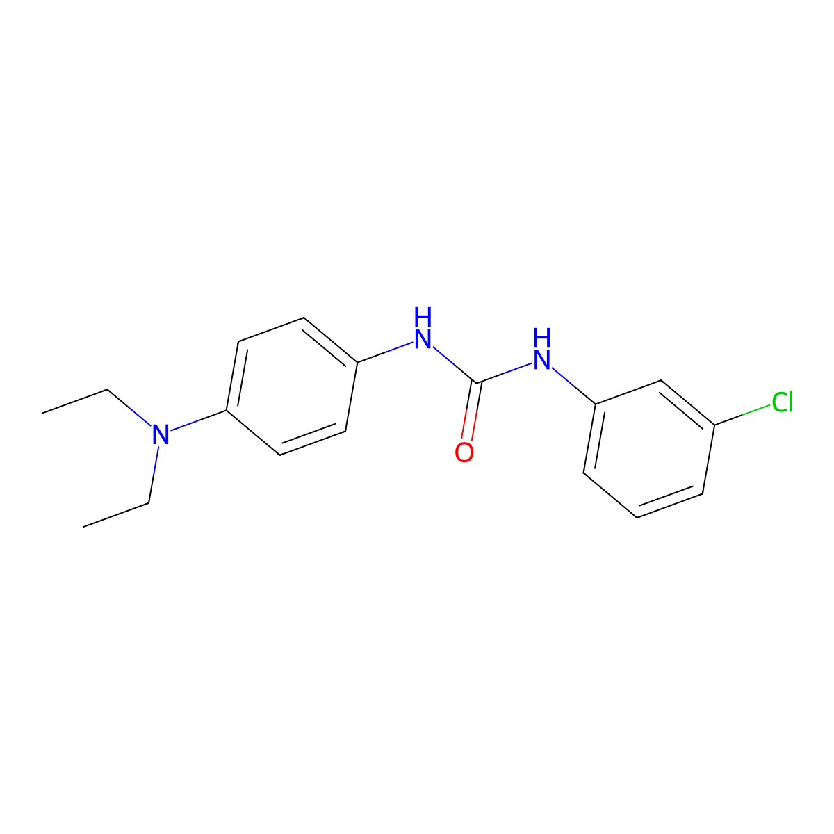 N-(3-chlorophenyl)-N'-[4-(diethylamino)phenyl]urea molecular structure, CAS 543714-42-7