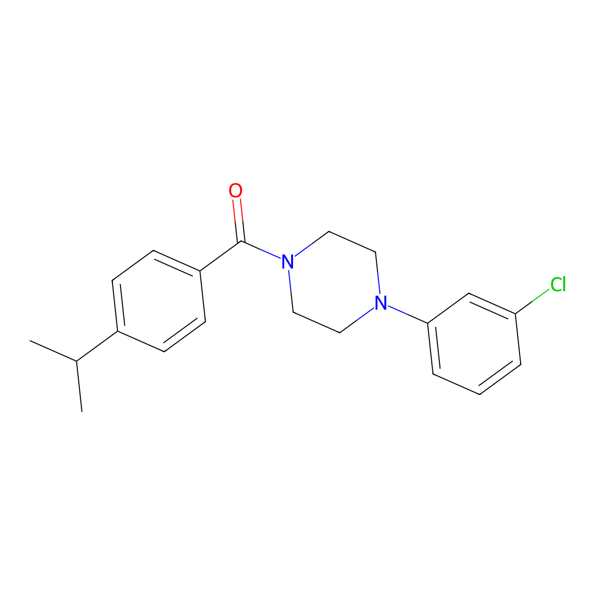1-(3-Chlorophenyl)-4-(4-isopropylbenzoyl)piperazine molecular structure, CAS 543715-24-8