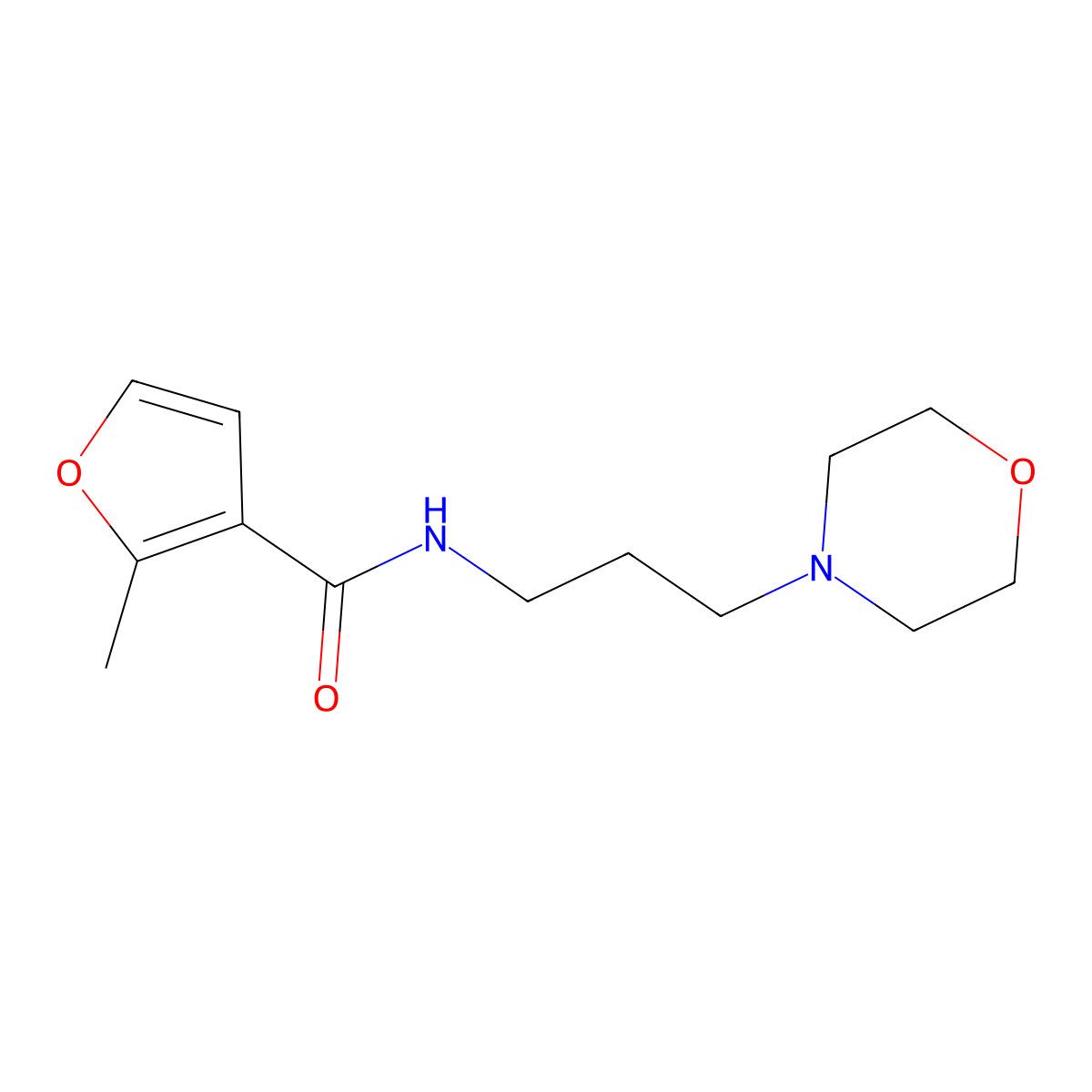 2-methyl-N-(3-morpholin-4-ylpropyl)furan-3-carboxamide molecular structure, CAS 543715-76-0