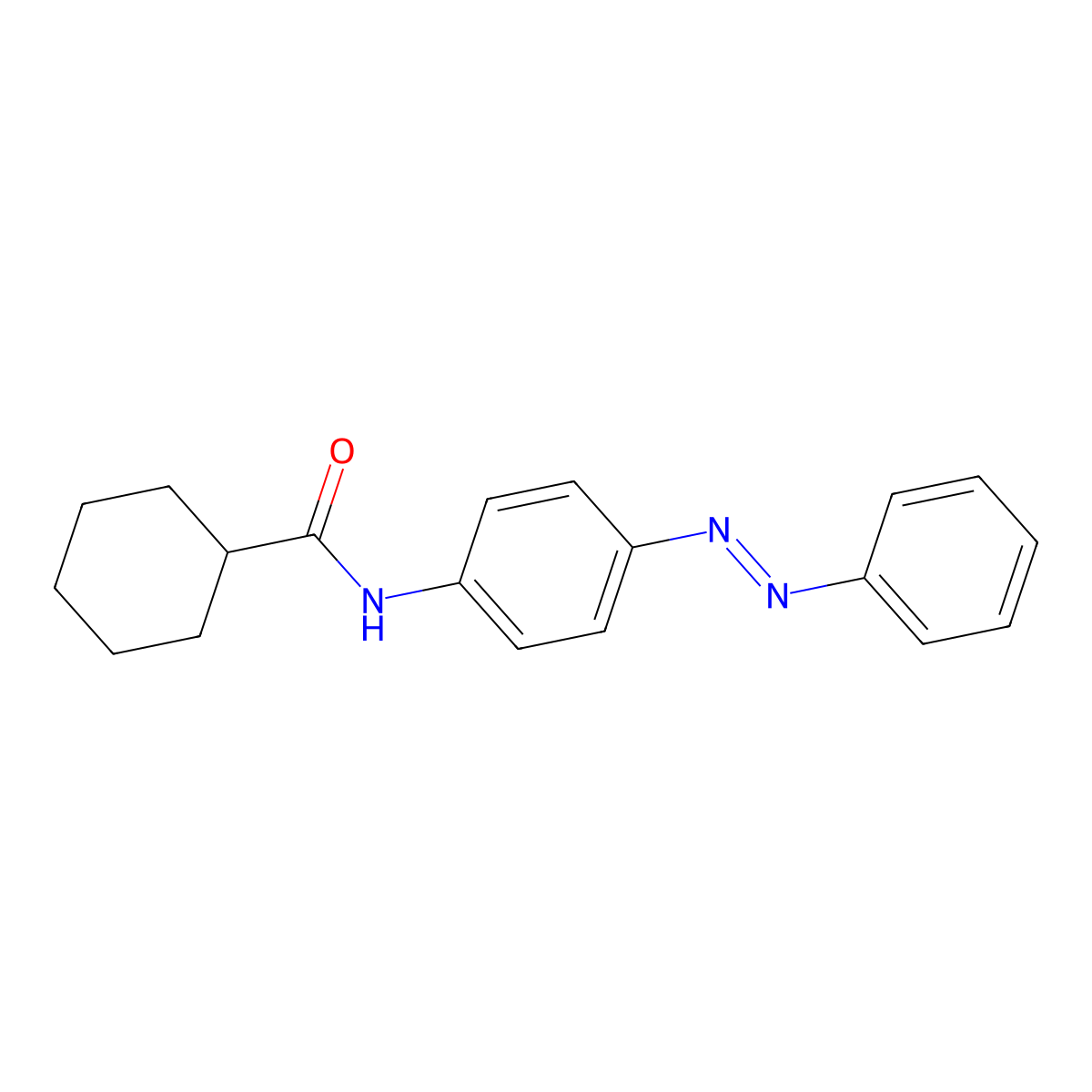 N-{4-[(E)-phenyldiazenyl]phenyl}cyclohexanecarboxamide molecular structure, CAS 543715-95-3