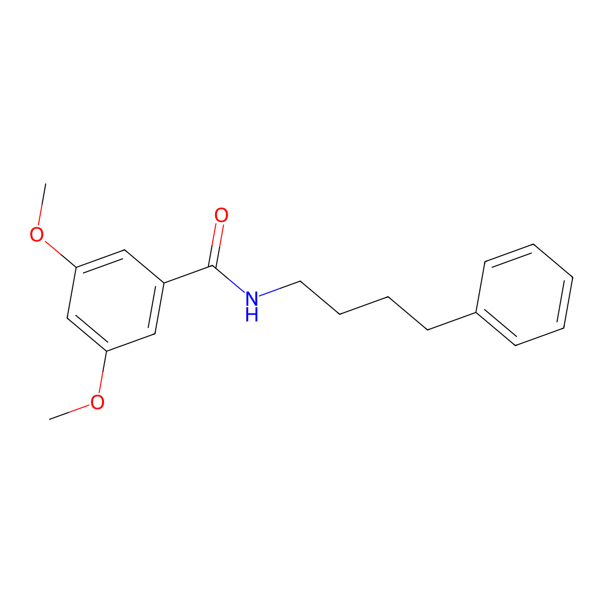 3,5-dimethoxy-N-(4-phenylbutyl)benzamide molecular structure, CAS 543716-44-5