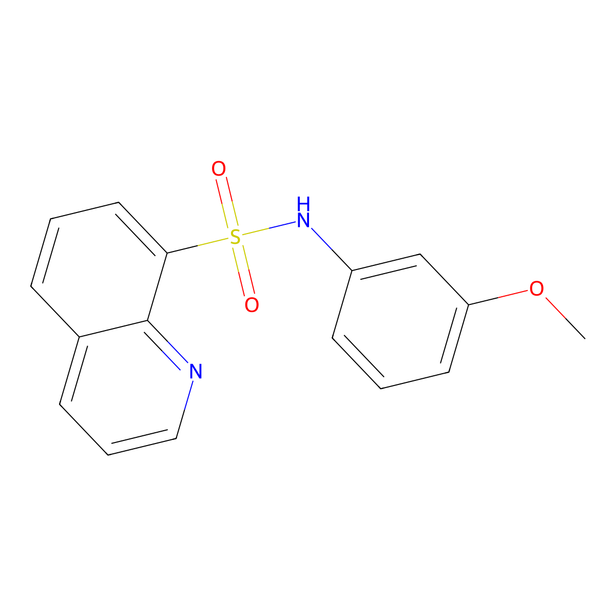 N-(3-methoxyphenyl)quinoline-8-sulfonamide molecular structure, CAS 543716-89-8