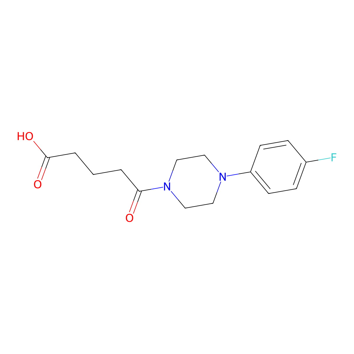 5-[4-(4-Fluorophenyl)piperazin-1-yl]-5-oxopentanoic acid molecular structure, CAS 543717-53-9
