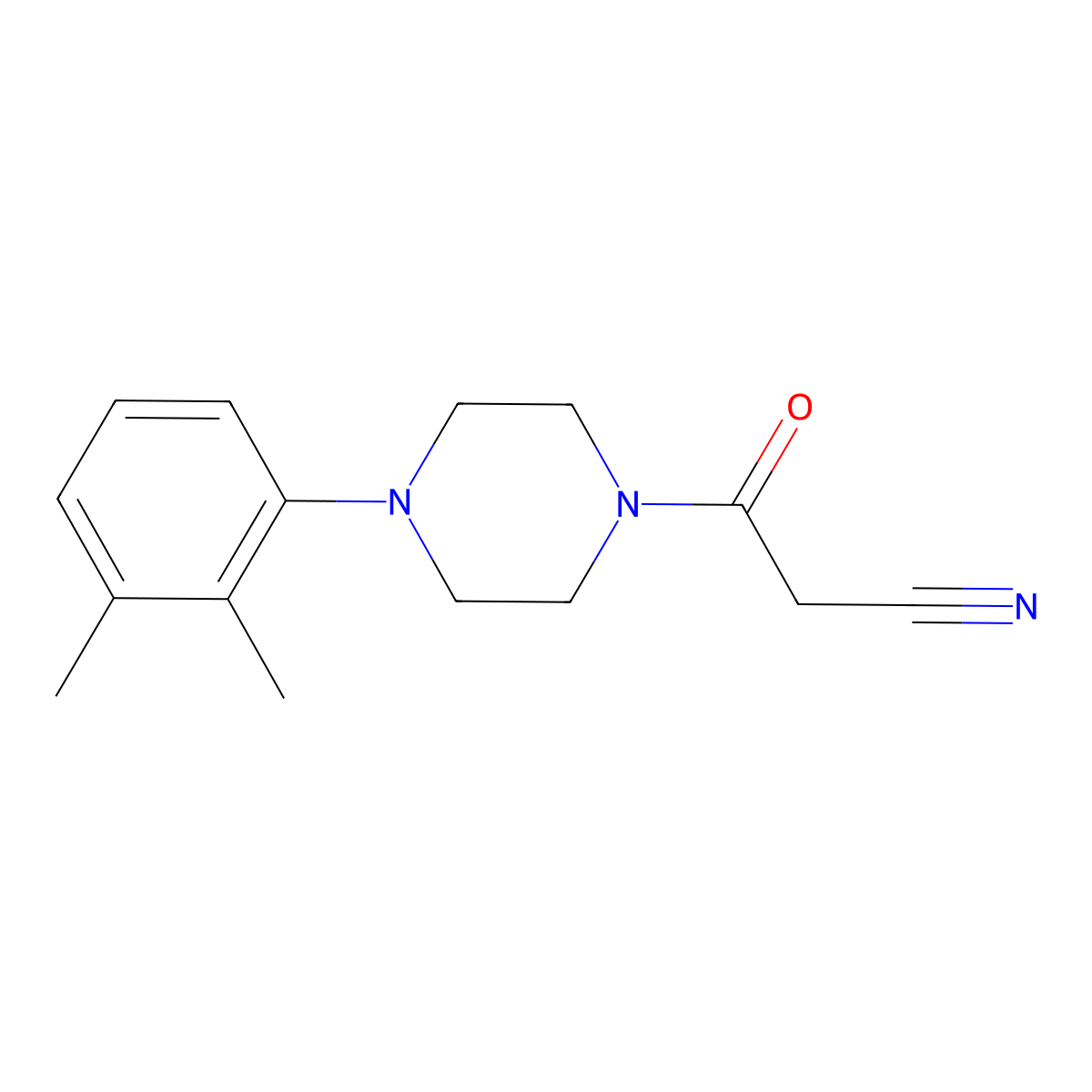 3-[4-(2,3-Dimethylphenyl)piperazin-1-yl]-3-oxopropanenitrile molecular structure, CAS 543717-57-3