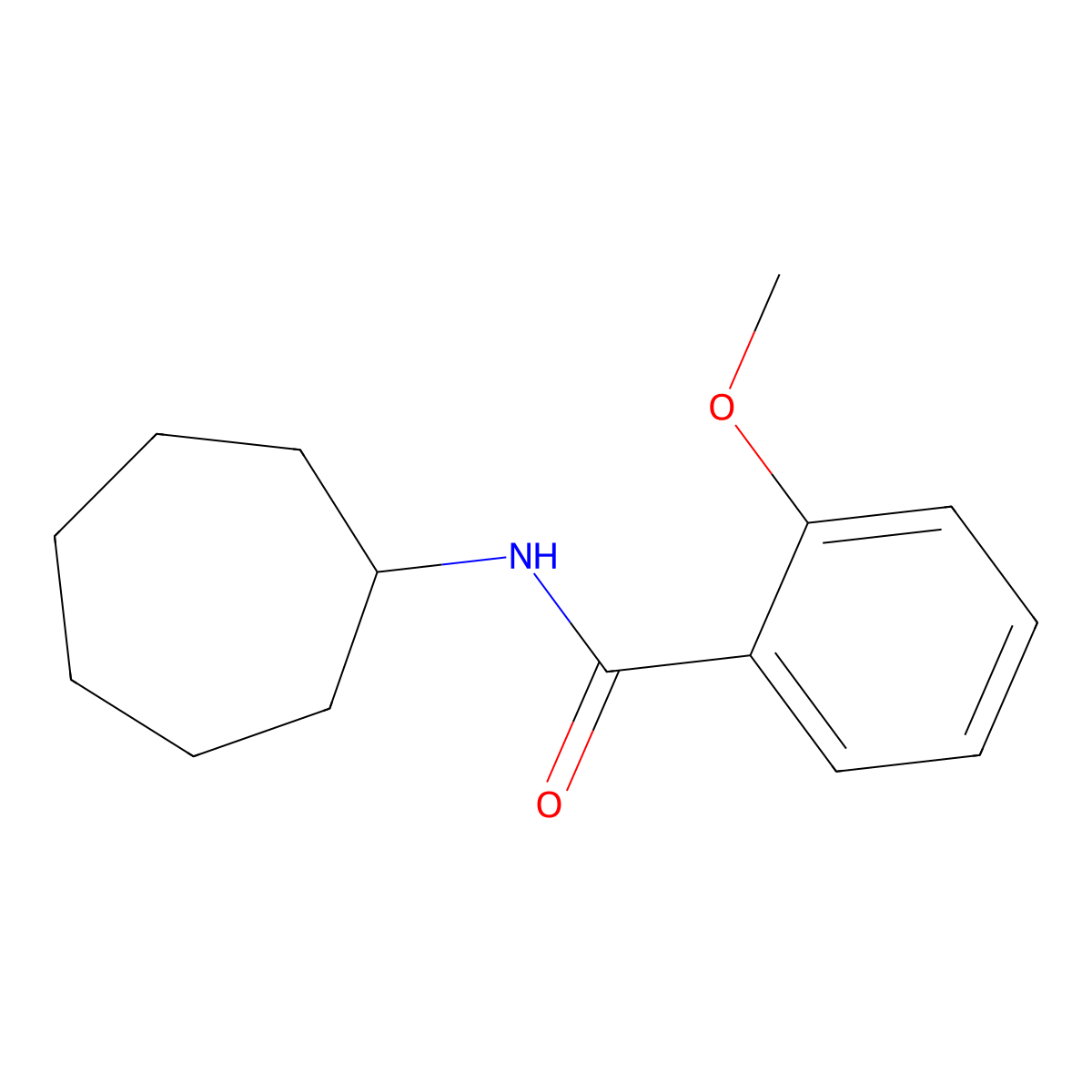 N-cycloheptyl-2-methoxybenzamide molecular structure, CAS 543718-73-6