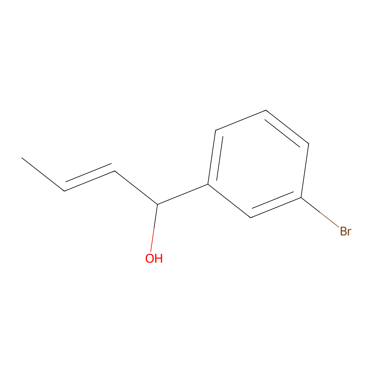 (E)-1-(3-bromophenyl)but-2-en-1-ol molecular structure, CAS 54372-73-5