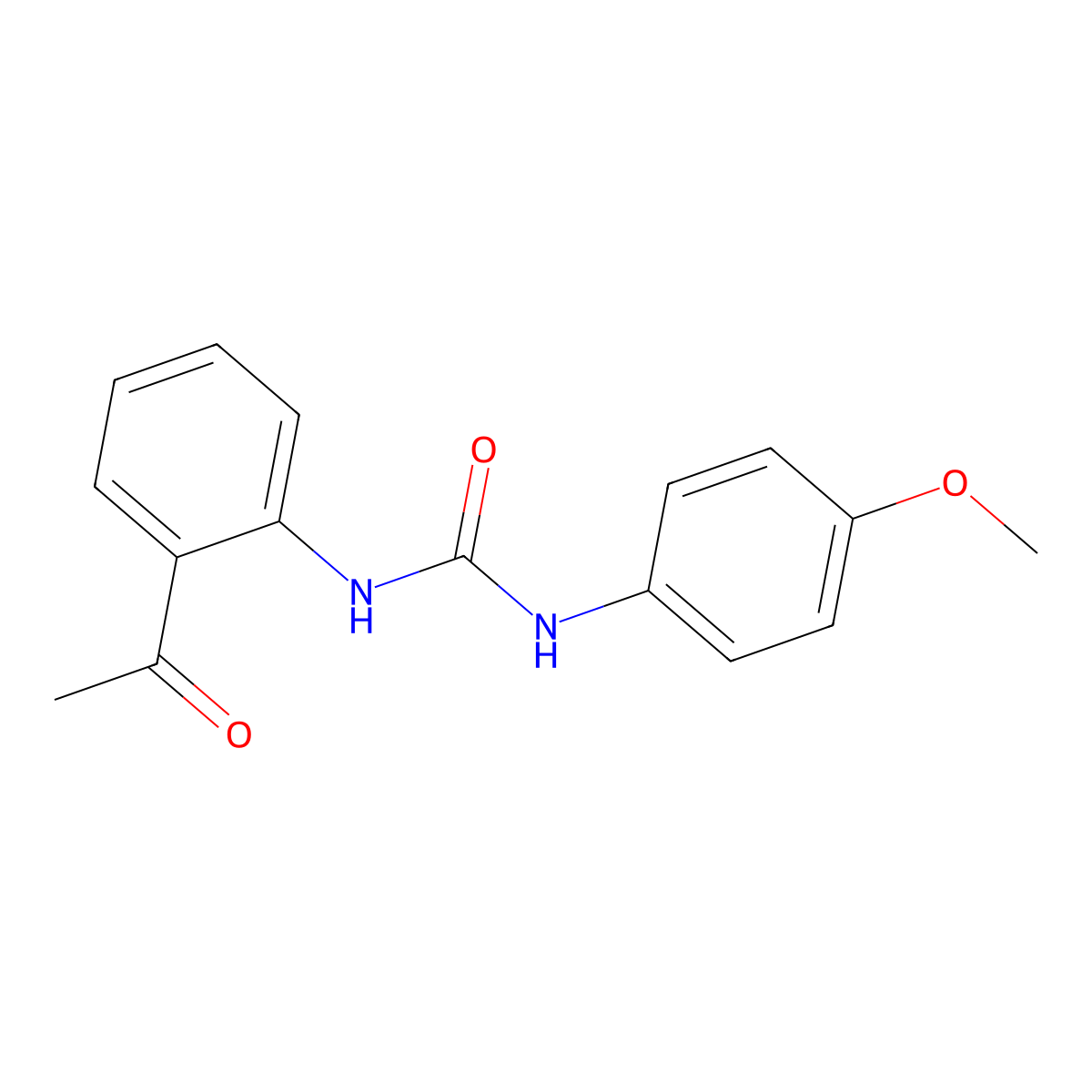 1-(2-Acetylphenyl)-3-(4-methoxyphenyl)urea molecular structure, CAS 543721-08-0