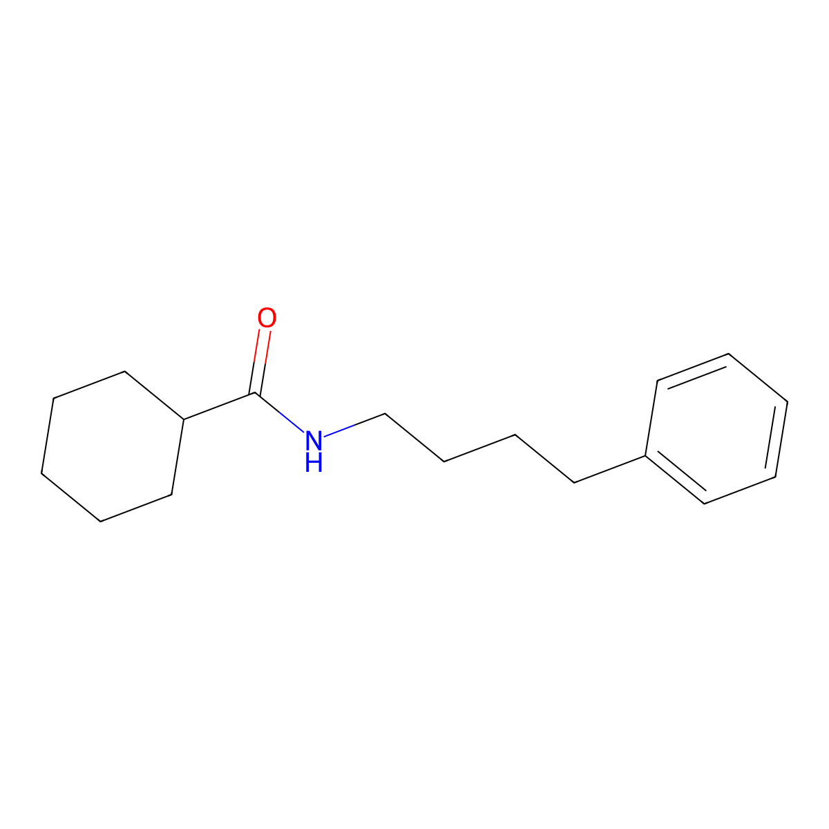 N-(4-phenylbutyl)cyclohexanecarboxamide molecular structure, CAS 543721-45-5