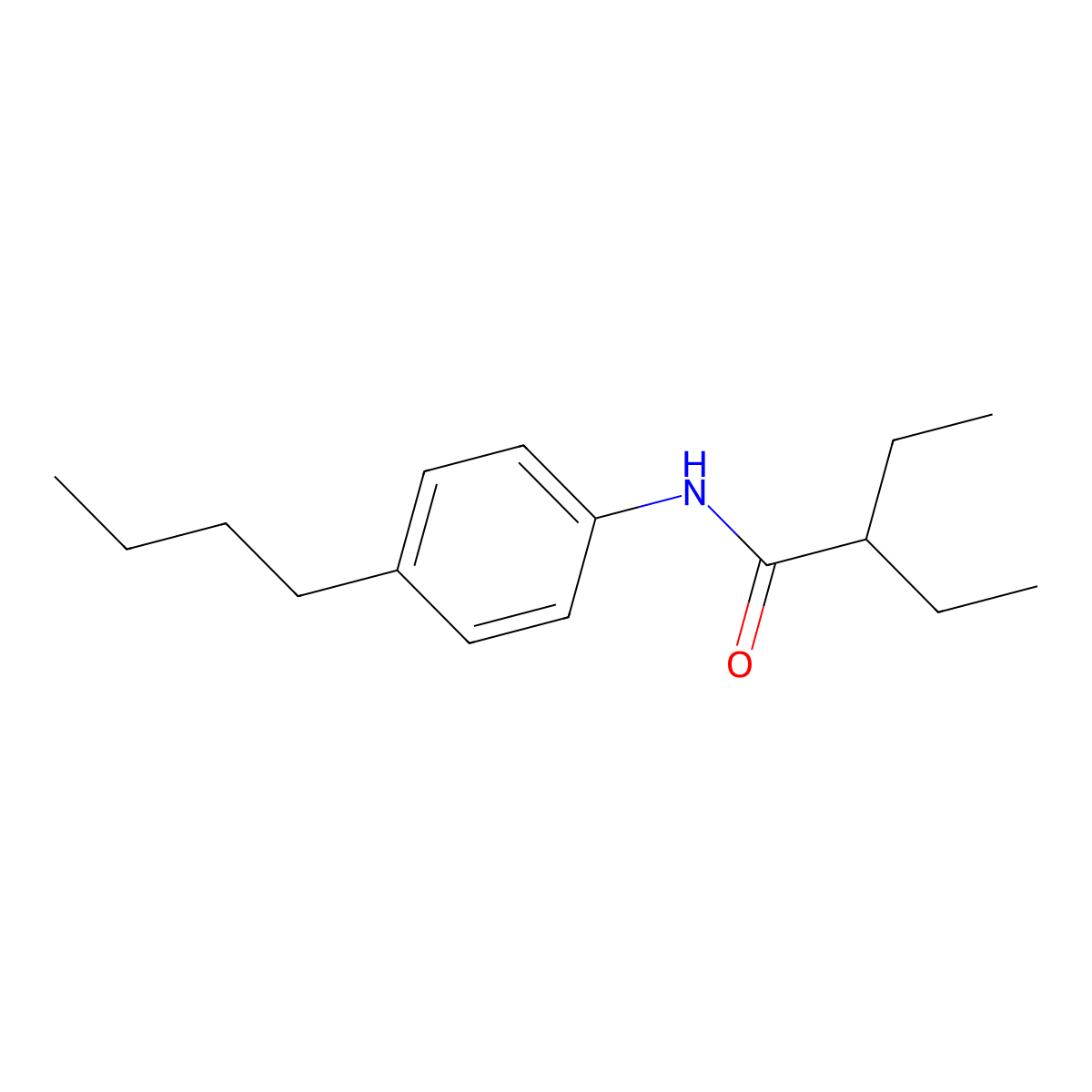 N-(4-butylphenyl)-2-ethylbutanamide molecular structure, CAS 543721-84-2