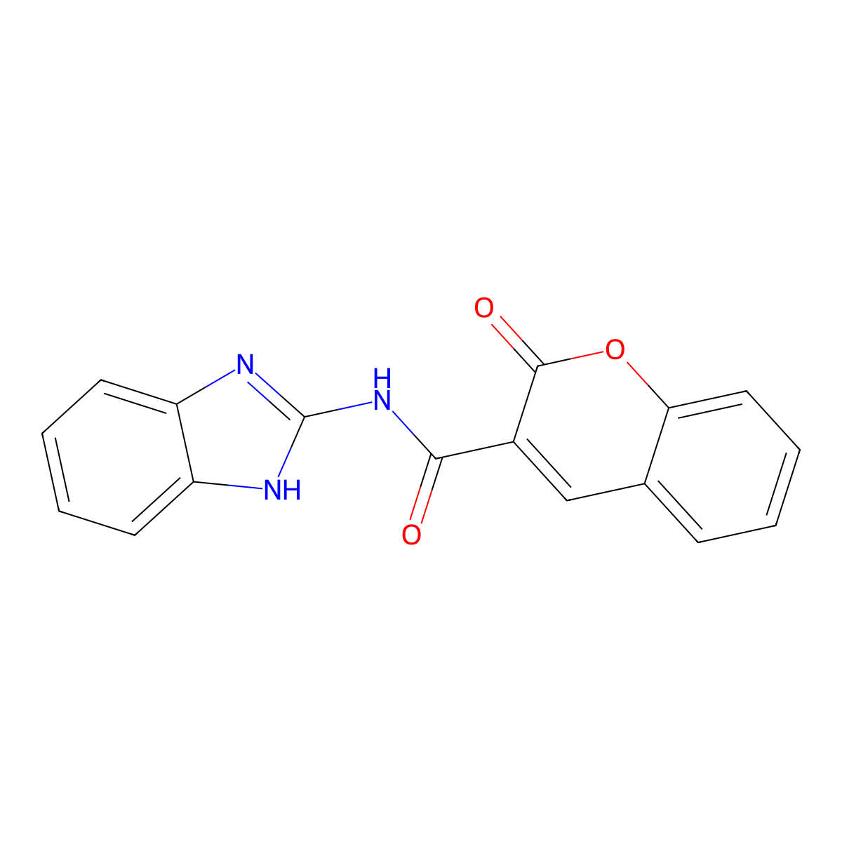 N-(1H-1,3-benzodiazol-2-yl)-2-oxo-2H-chromene-3-carboxamide molecular structure, CAS 543723-15-5