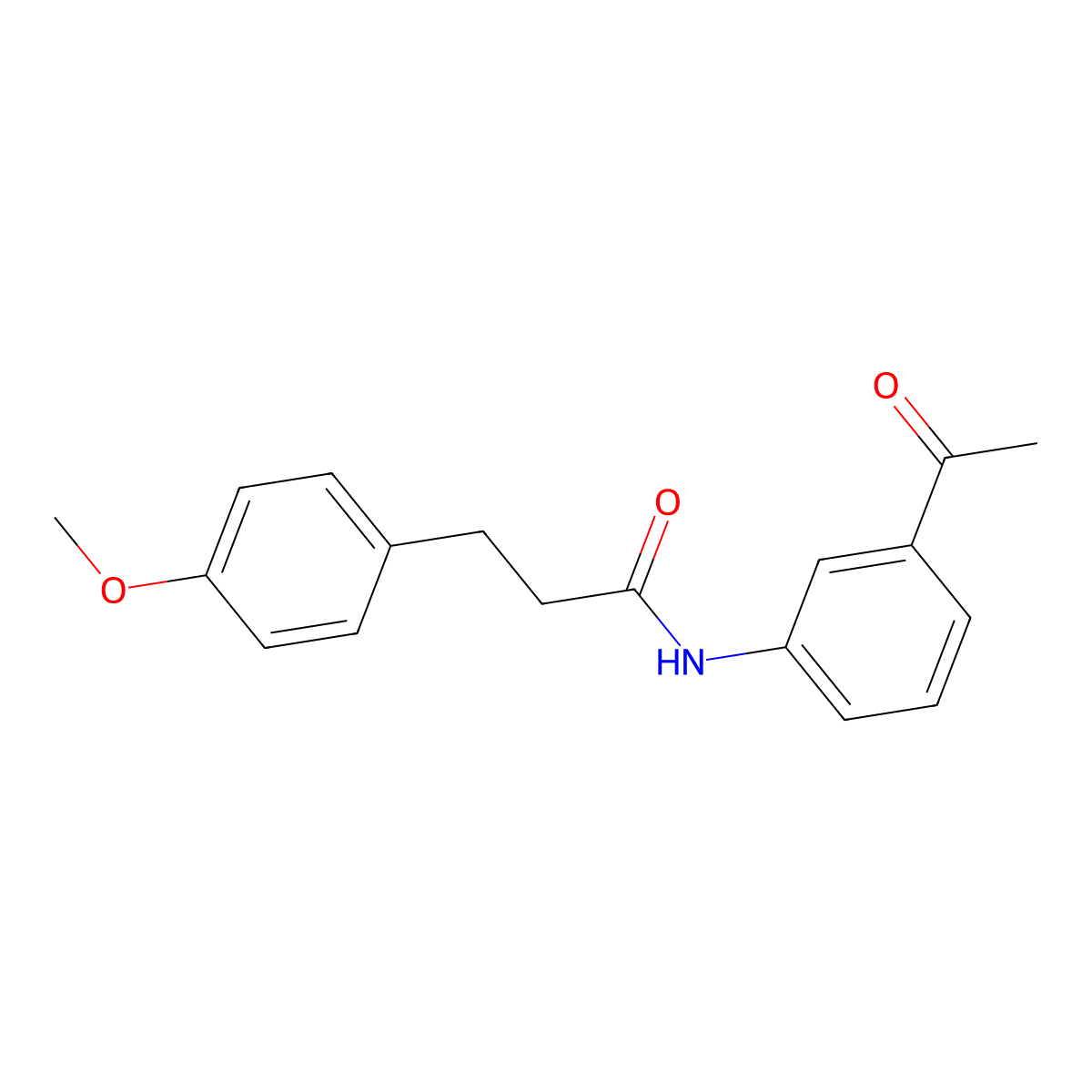 N-(3-acetylphenyl)-3-(4-methoxyphenyl)propanamide molecular structure, CAS 543723-31-5