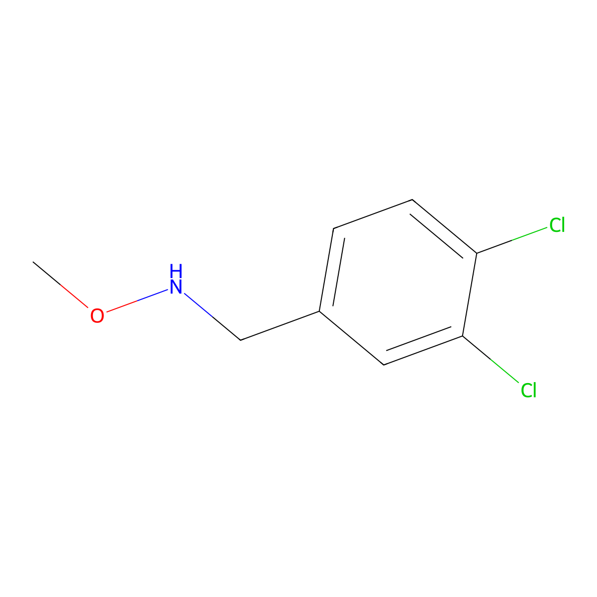 N-(3,4-dichloro-benzyl)-O-methyl-hydroxylamine molecular structure, CAS 543730-44-5
