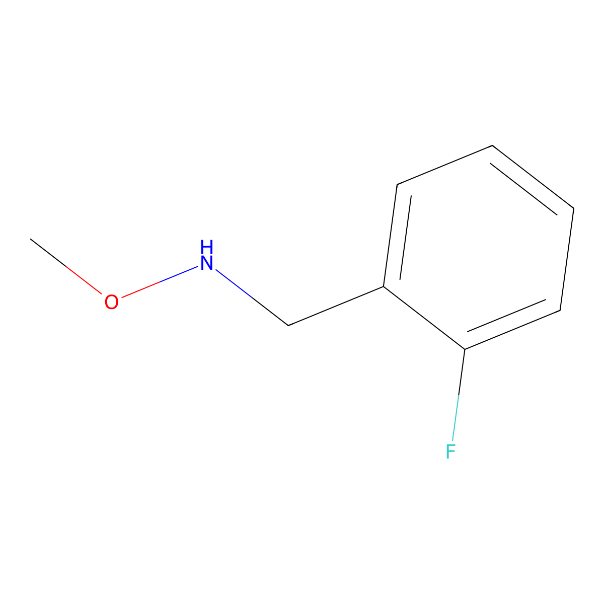 1-(2-Fluorophenyl)-N-methoxymethanamine molecular structure, CAS 543730-76-3