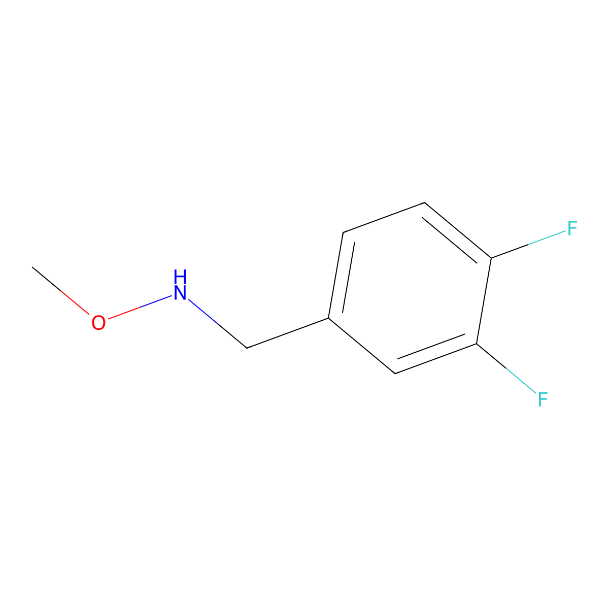 n-(3,4-Difluoro-benzyl)-o-methyl-hydroxylamine molecular structure, CAS 543730-86-5