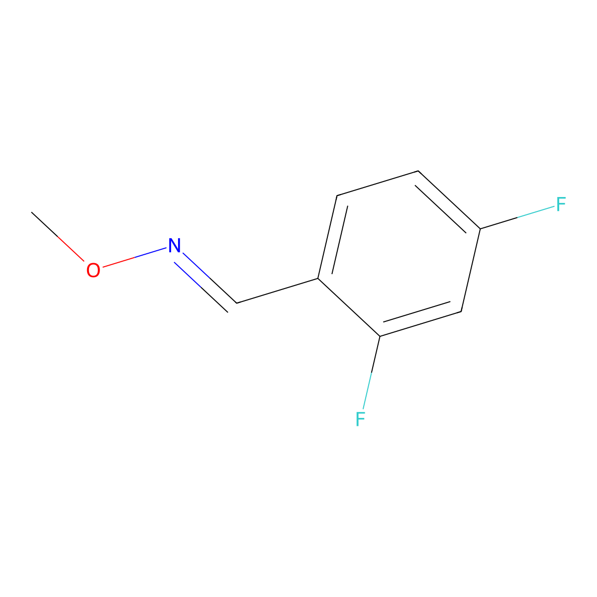 1-(2,4-Difluorophenyl)-N-methoxymethanimine molecular structure, CAS 543731-19-7