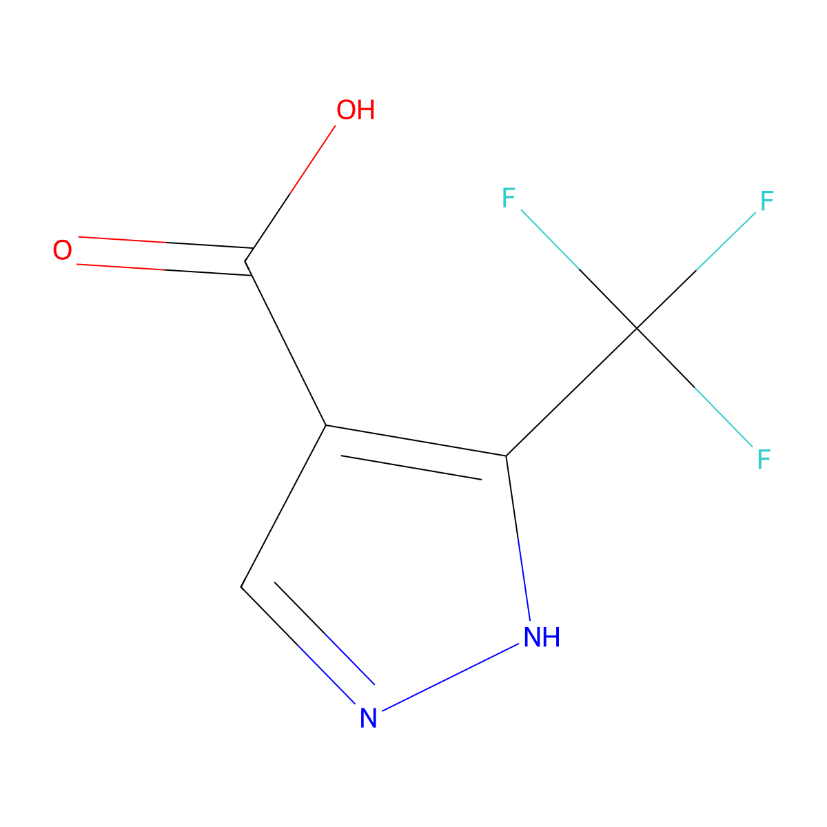 3-(Trifluoromethyl)-1H-pyrazole-4-carboxylic acid molecular structure, CAS 543739-84-0