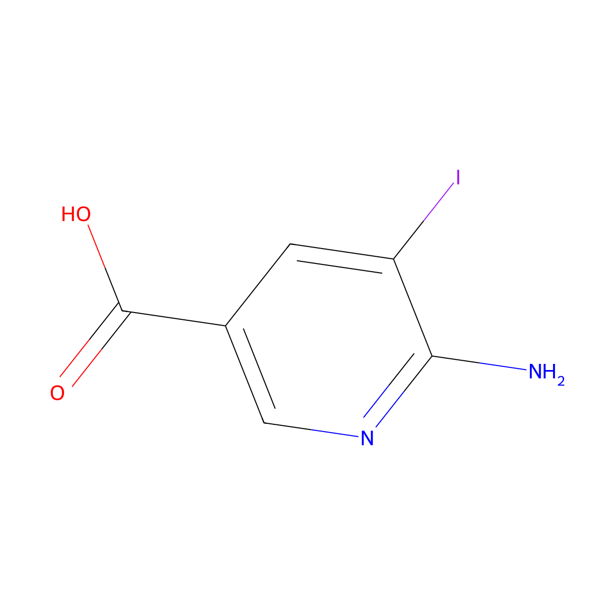 6-Amino-5-iodonicotinic acid molecular structure, CAS 543740-89-2