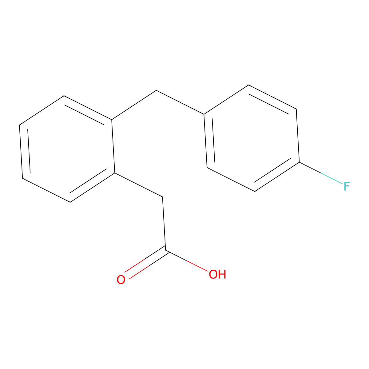 2-(2-(4-Fluorobenzyl)phenyl)acetic acid molecular structure, CAS 543741-43-1