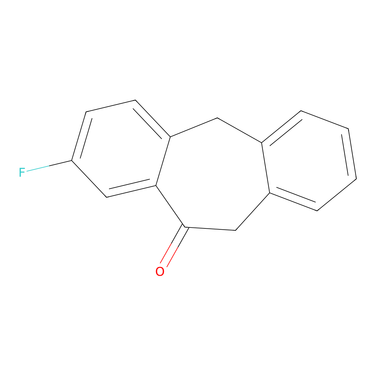 8-Fluoro-5,11-dihydro-10H-dibenzo[a,d]cyclohepten-10-one molecular structure, CAS 543741-44-2