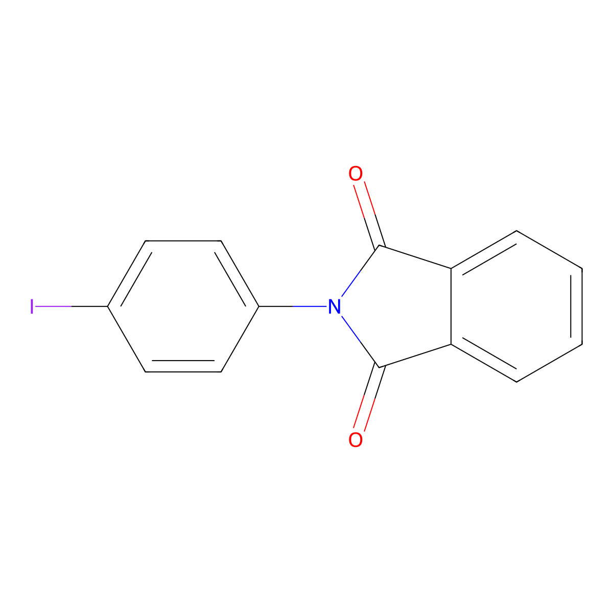 1H-isoindole-1,3(2H)-dione, 2-(4-iodophenyl)- molecular structure, CAS 54376-74-8